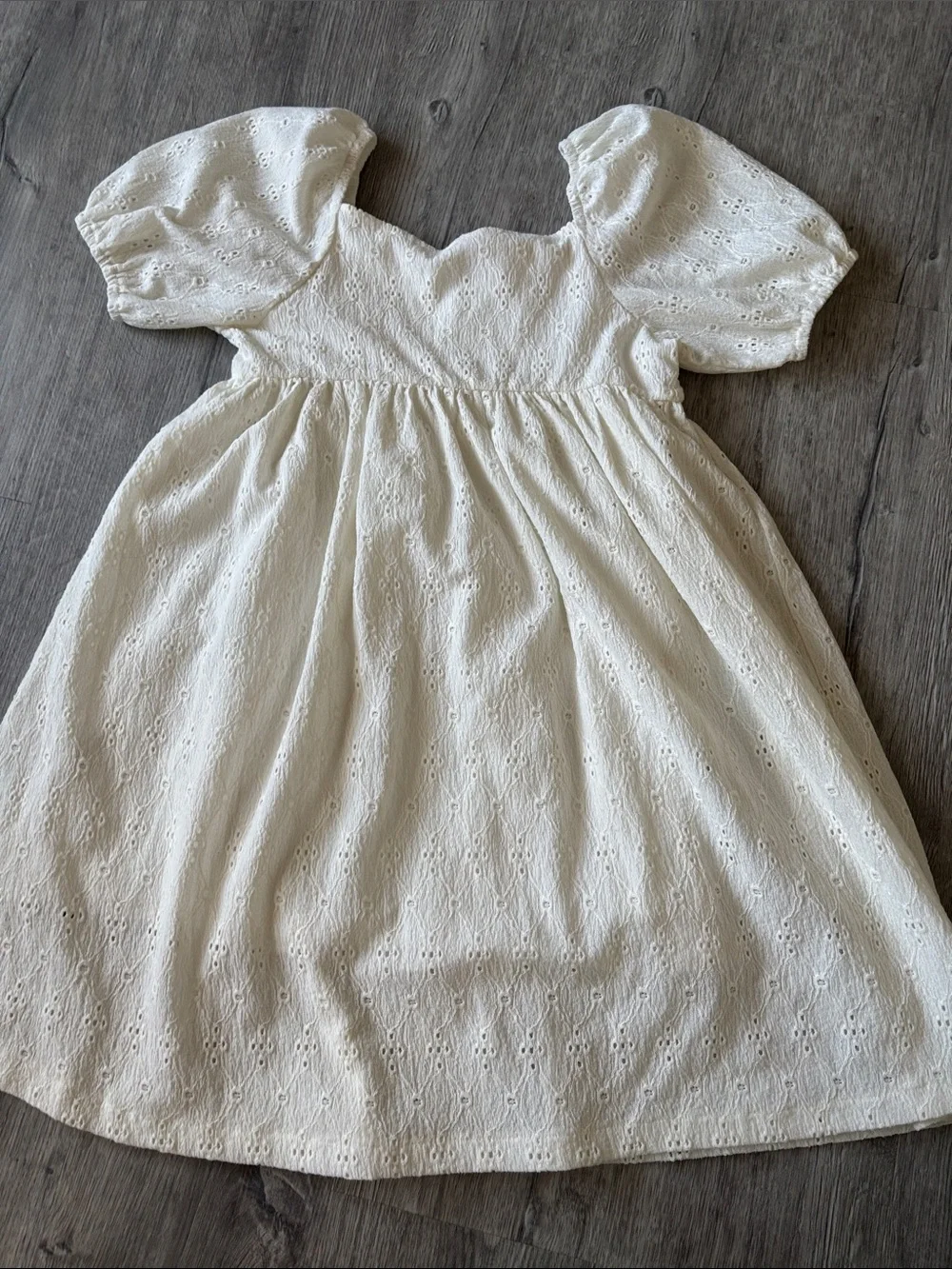 Mayoral Eyelet Puff-Sleeve Kids Dress